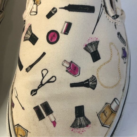 Vans Asher makeup cream coloured slip on woman’s shoes size 6 - Picture 6 of 16